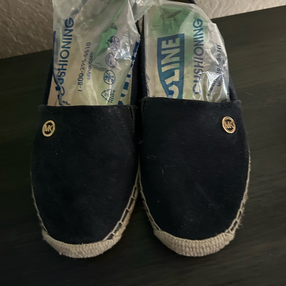 Michael Kors Hastings Slip-On Espadrille Flat Admiral Navy Blue 7. 1/2
